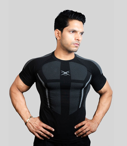 PHANTOM SEAMLESS T-SHIRT GRAPHITE GREY