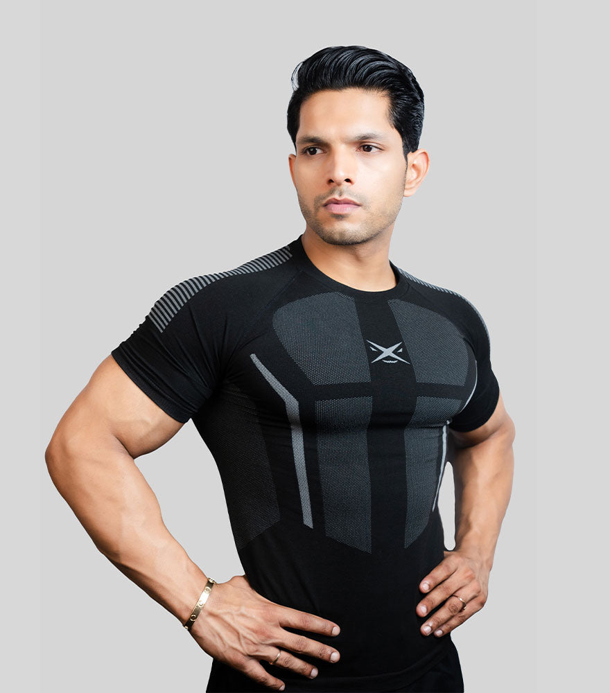 PHANTOM SEAMLESS T-SHIRT GRAPHITE GREY