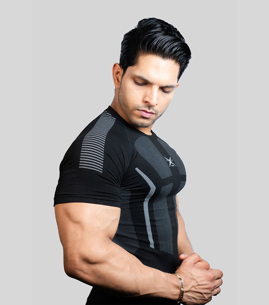 PHANTOM SEAMLESS T-SHIRT GRAPHITE GREY