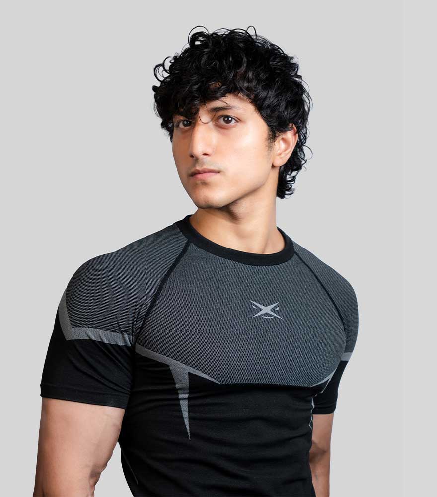 PHANTOM SEAMLESS T-SHIRT GREY – ShaarkX