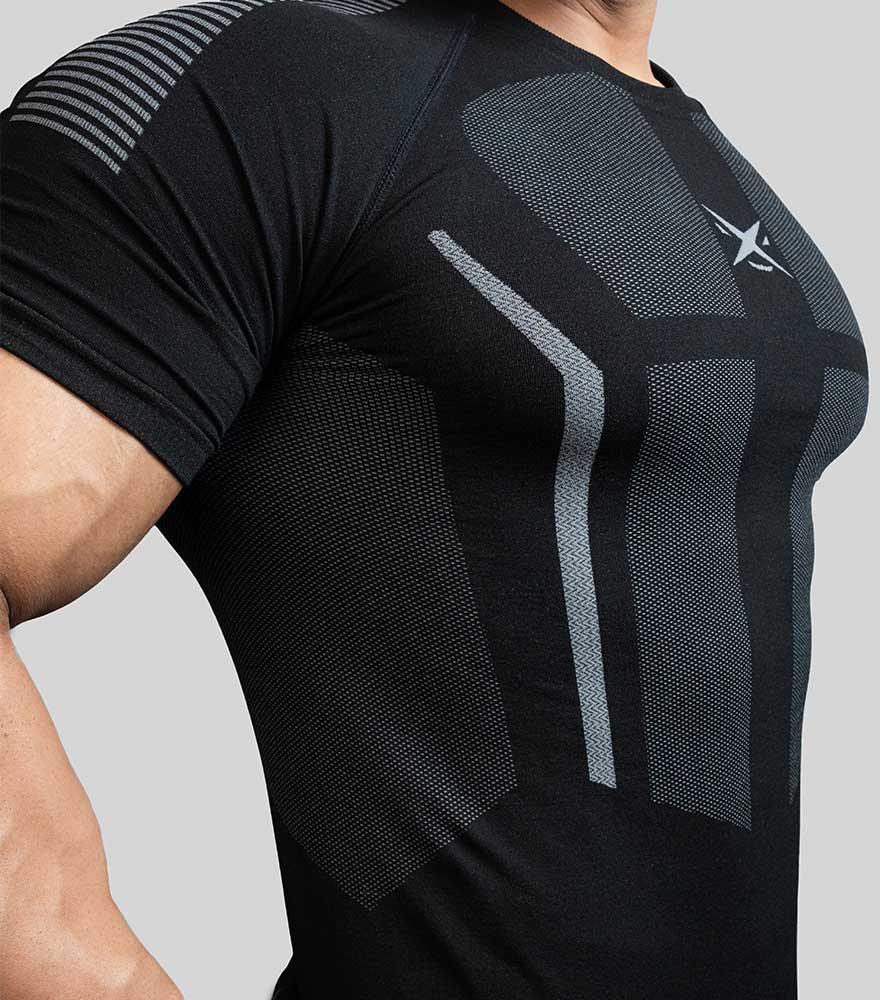 PHANTOM SEAMLESS T-SHIRT GRAPHITE GREY – ShaarkX