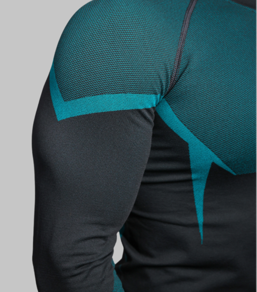 PHANTOM SEAMLESS T-SHIRT TEAL BLUE FULL SLEEVES