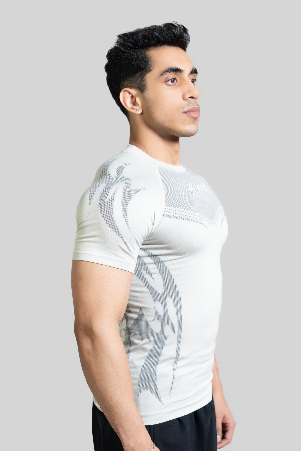 SHAARKX RAVEN SEAMLESS TSHIRT - ICE GREY