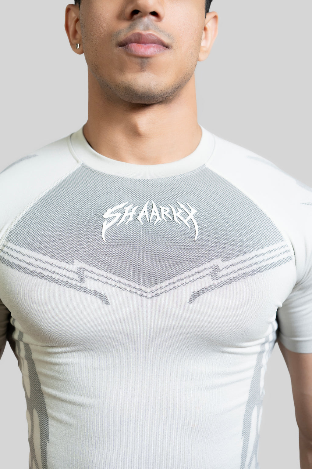 SHAARKX RAVEN SEAMLESS TSHIRT - ICE GREY