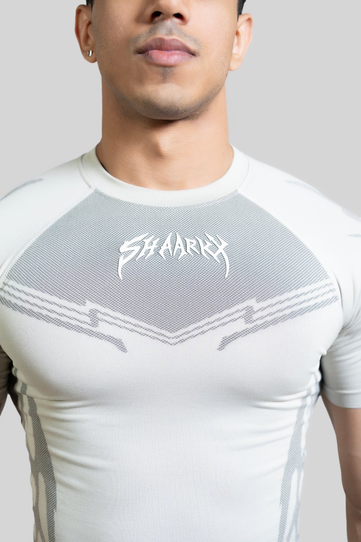 SHAARKX RAVEN SEAMLESS TSHIRT - ICE GREY