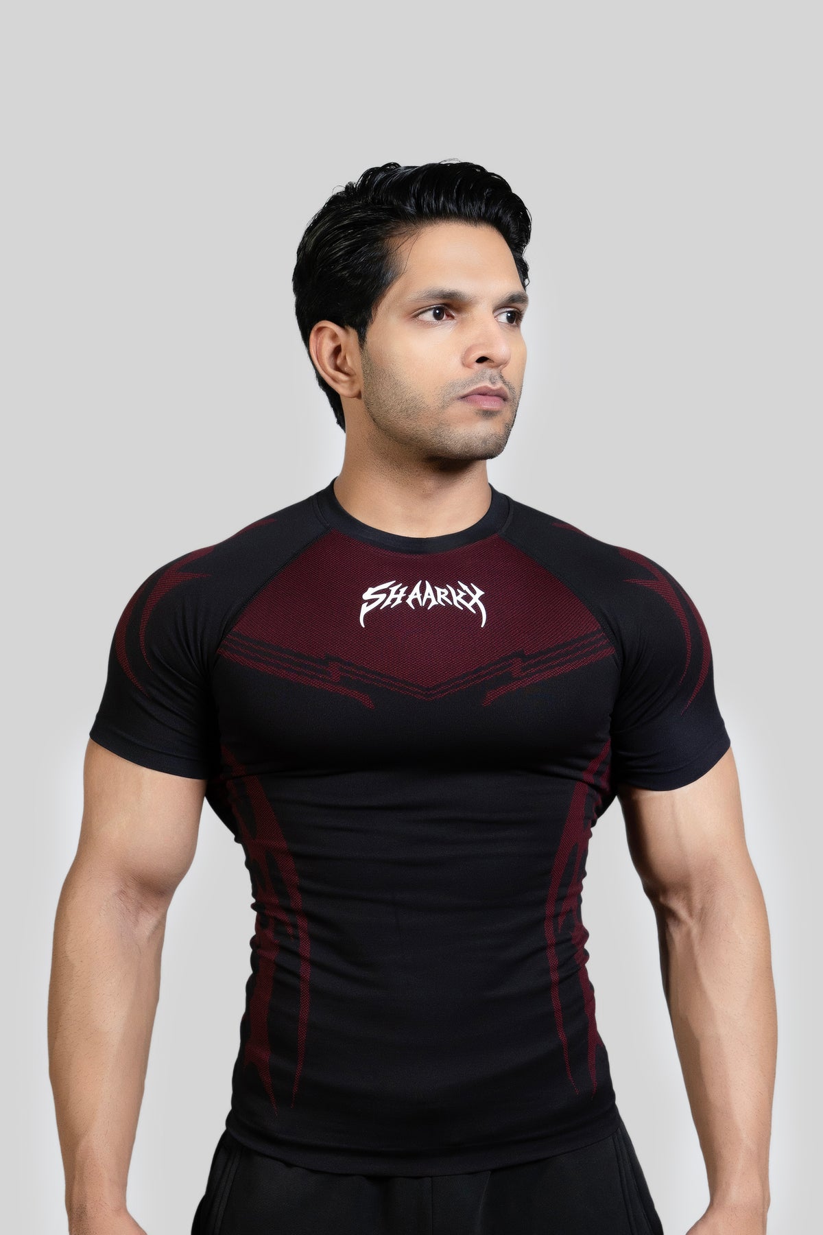 SHAARKX RAVEN SEAMLESS TSHIRT - BLOOD RED