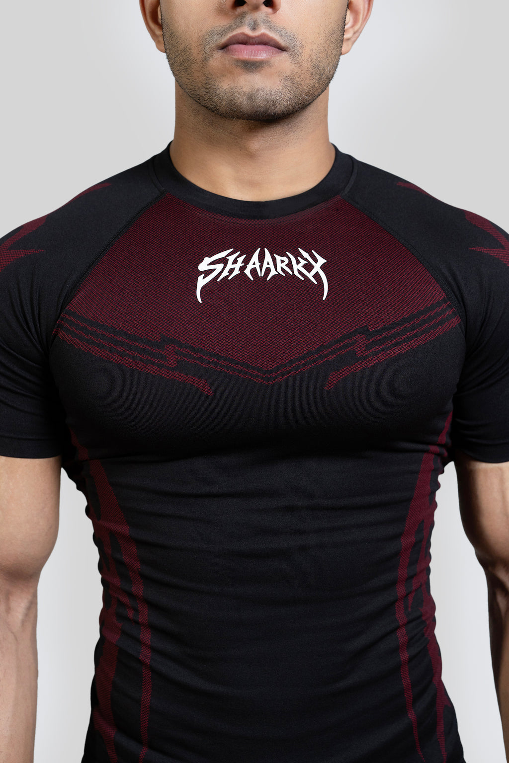 SHAARKX RAVEN SEAMLESS TSHIRT - BLOOD RED