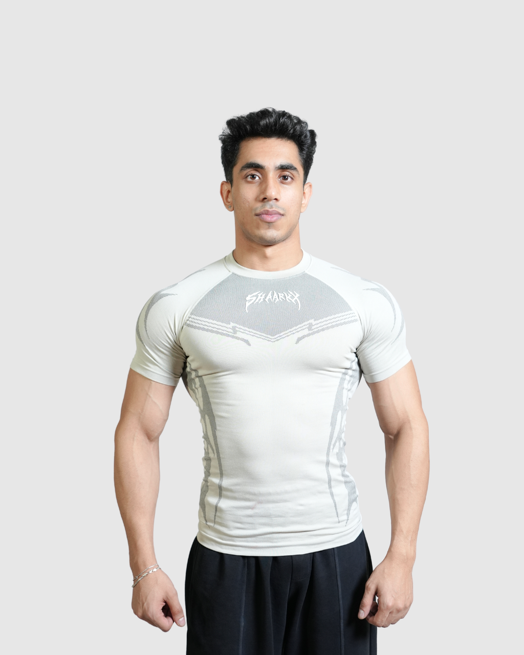 SHAARKX RAVEN SEAMLESS TSHIRT - ICE GREY