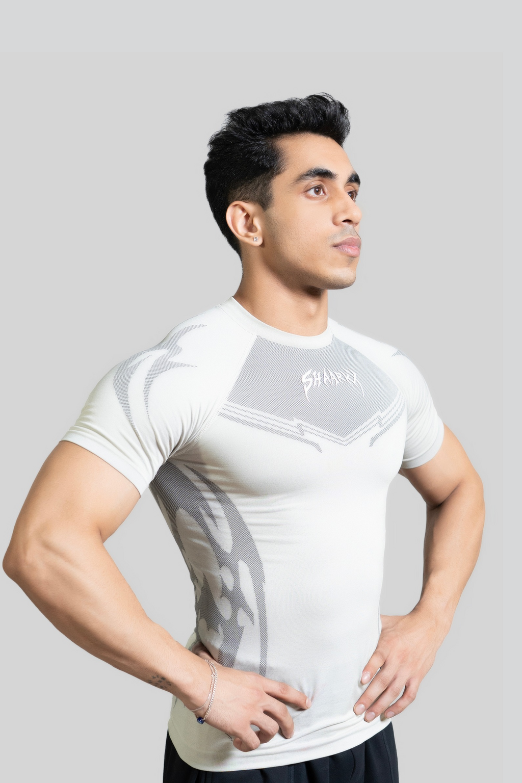 SHAARKX RAVEN SEAMLESS TSHIRT - ICE GREY